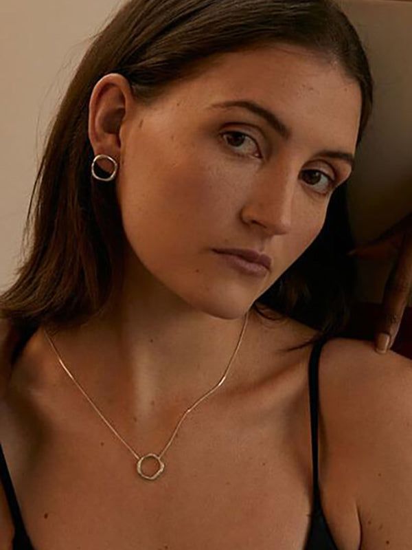 Silver Pavé Wobble Necklace