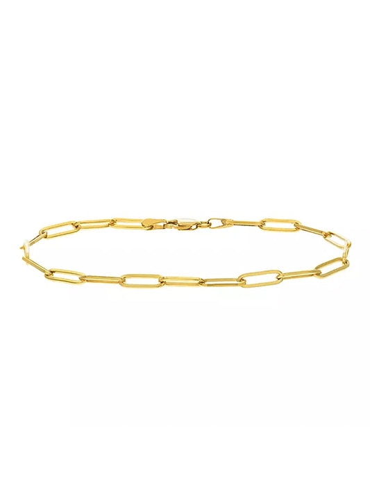 Brass Paperclip Chain Bracelet