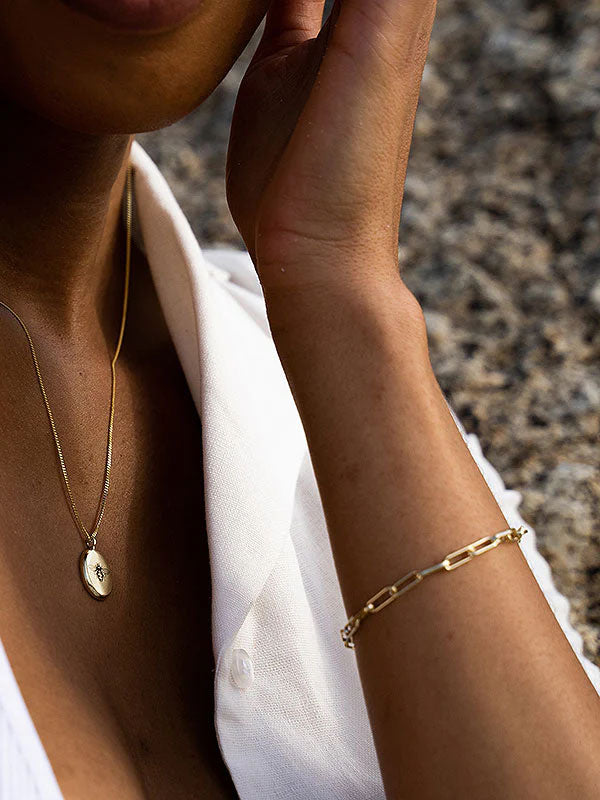 Brass Paperclip Chain Bracelet