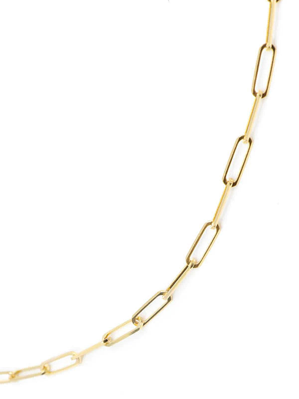 Brass Paperclip Chain Necklace