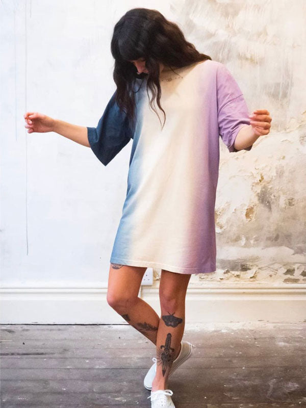 Organic Dip Dye T-Shirt Dress