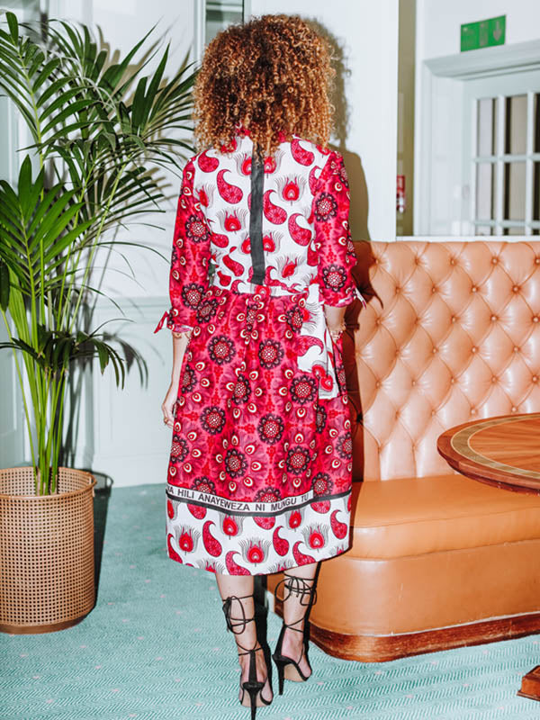 Wild Rose Pink Print Dress