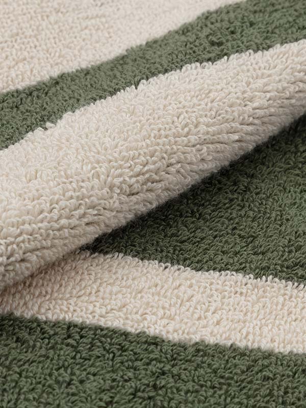 THE CLASSIC Towel - Ecru & Green