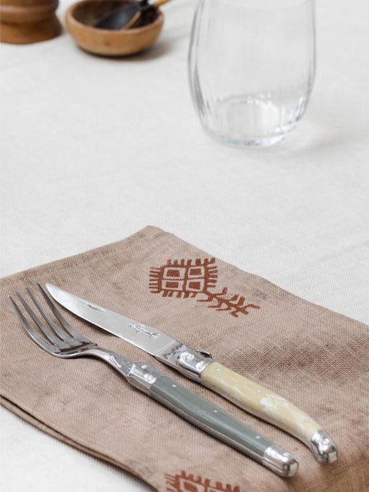 Naturally Dyed Brown Napkins (set of 6)