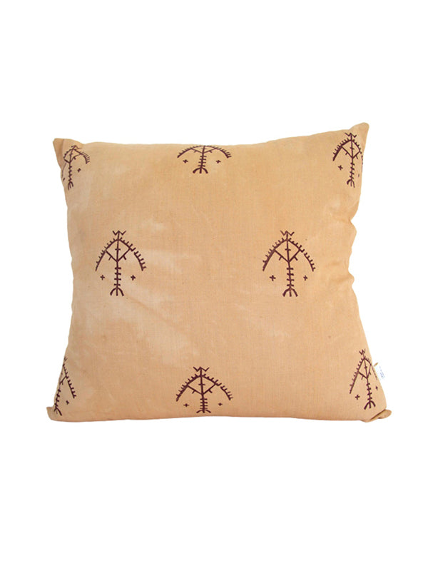 naturally hand dyed cushion cover