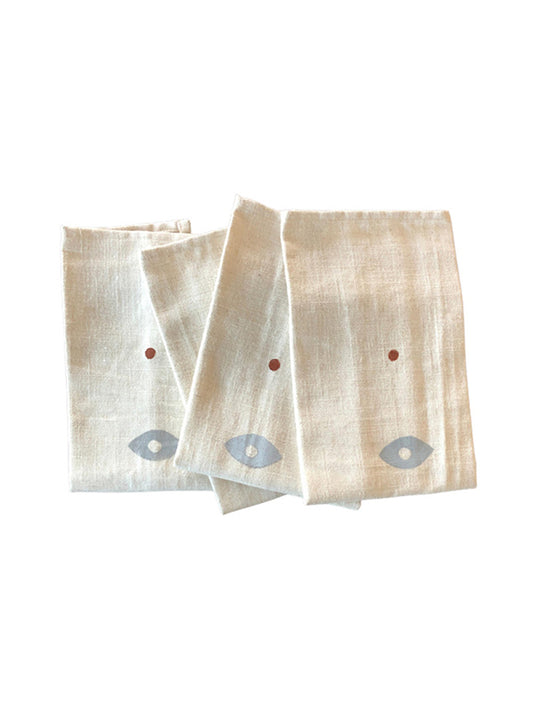 Natural Linen Third Eye Napkins (set of 4)