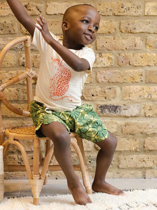 Orange Cheetah & Cream Organic Baby's T-Shirt