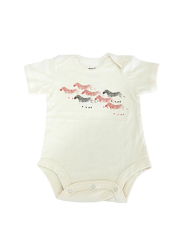 Orange Cheetah & Cream Organic Babygrow