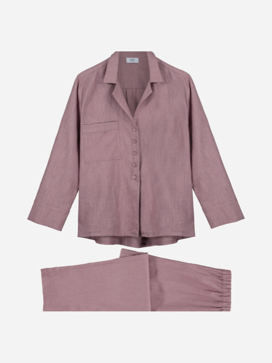 Rose Pink Linen Lounge Set, Grace