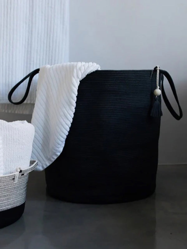 100% cotton woven large floor basket