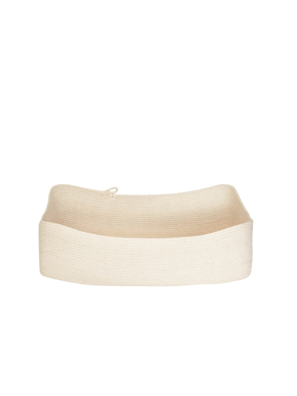 Cream Rectangle Basket