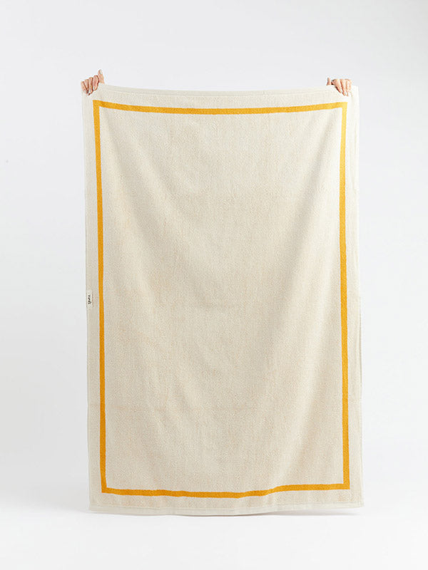 THE CLASSIC Towel - Ecru & Yellow