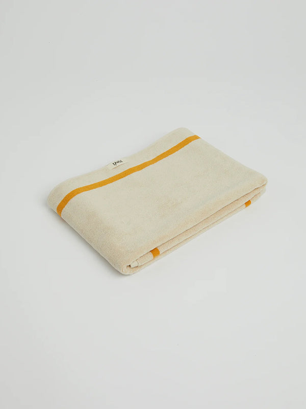 THE CLASSIC Towel - Ecru & Yellow