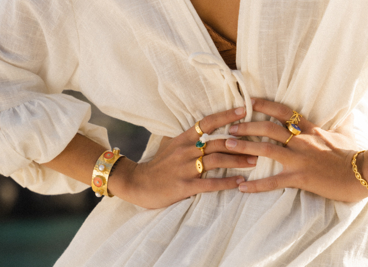 Dune Hoop Earrings with Pearls by Ottoman Hands AKOJO MARKET