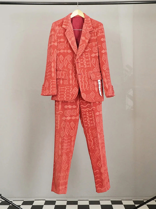 UNISEX SUIT "BUSINESS UNUSUAL" IN TRIBAL RED