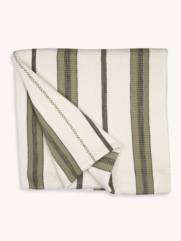 Stripe Pantelho Handwoven Throw - Sage