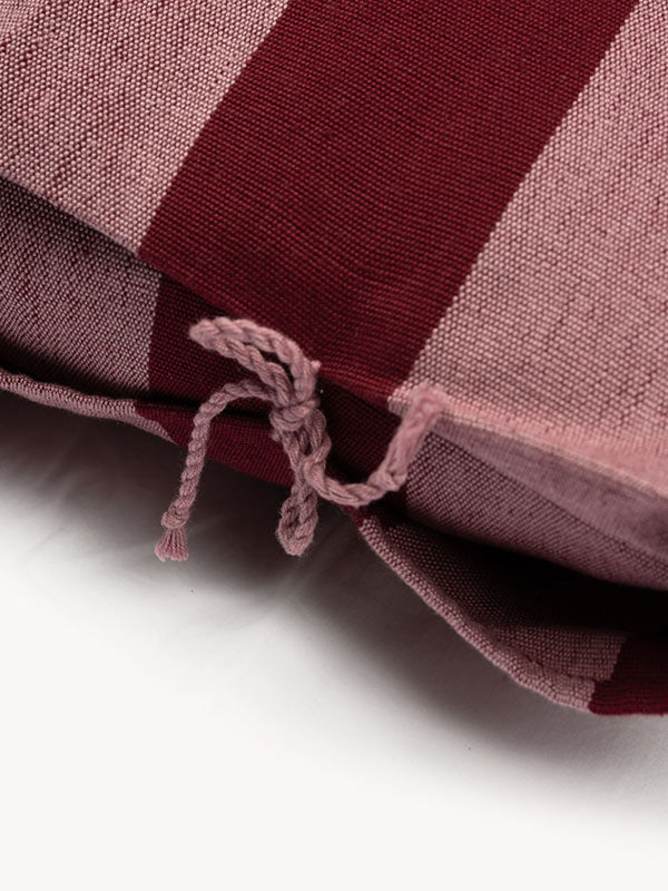 Larrinaga Handwoven Cushion Cover - Burgundy / Pink