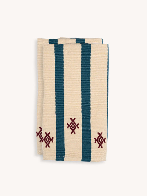 Izamna Stripe Handwoven Napkins (Set of 2) - Navy