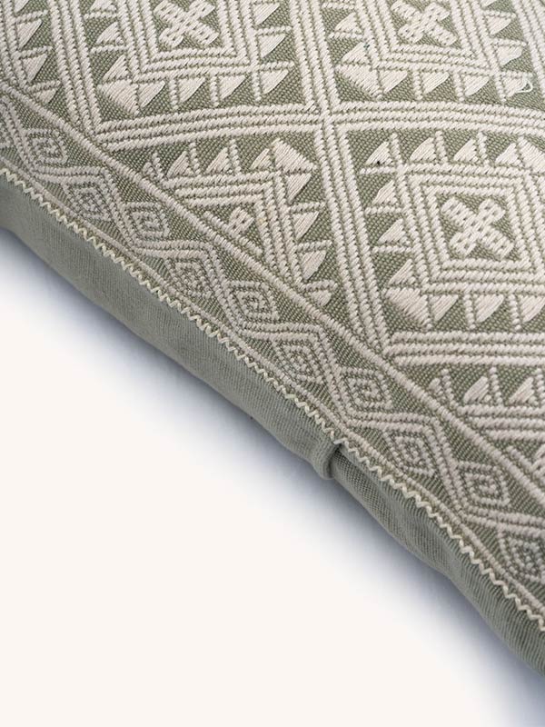 Zuma Handwoven Brocade Cushion Cover - Sage