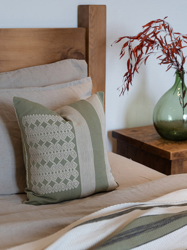 Larrinaga Handwoven Cushion Cover - Sage