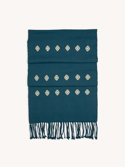 The Path of the Sun Handwoven Runner - Teal