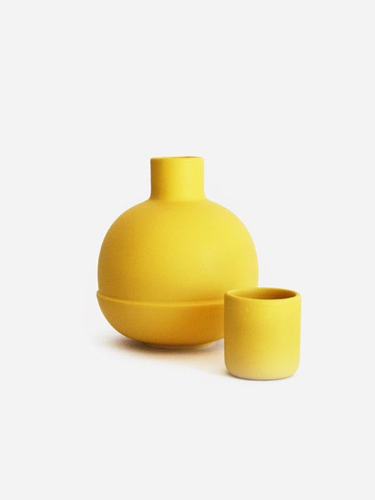 Yellow Carafe with 2 Cups