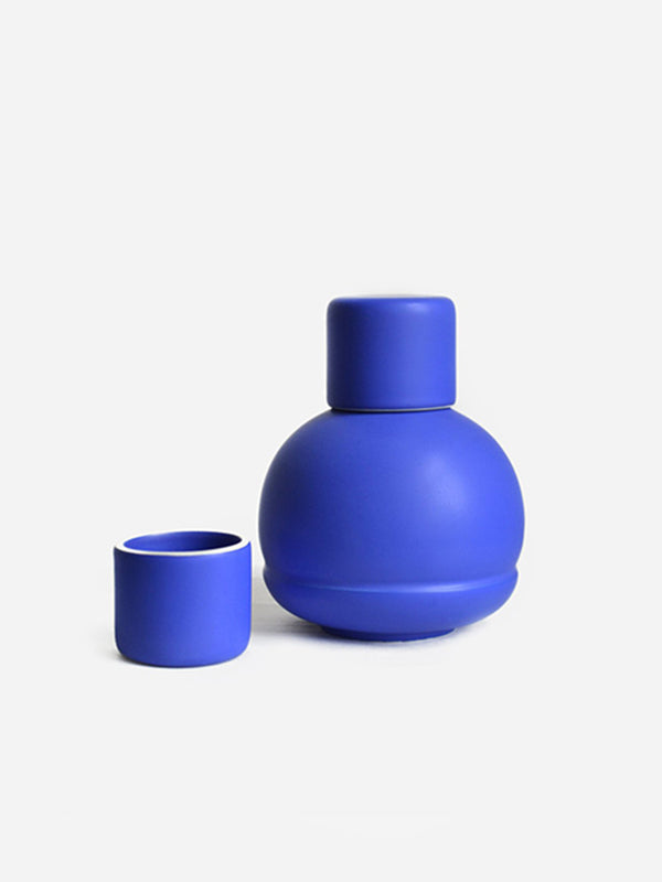 Blue Carafe with 2 Cups