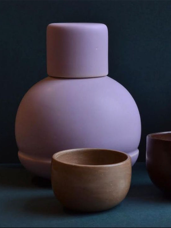 Lilac Carafe with 2 Cups