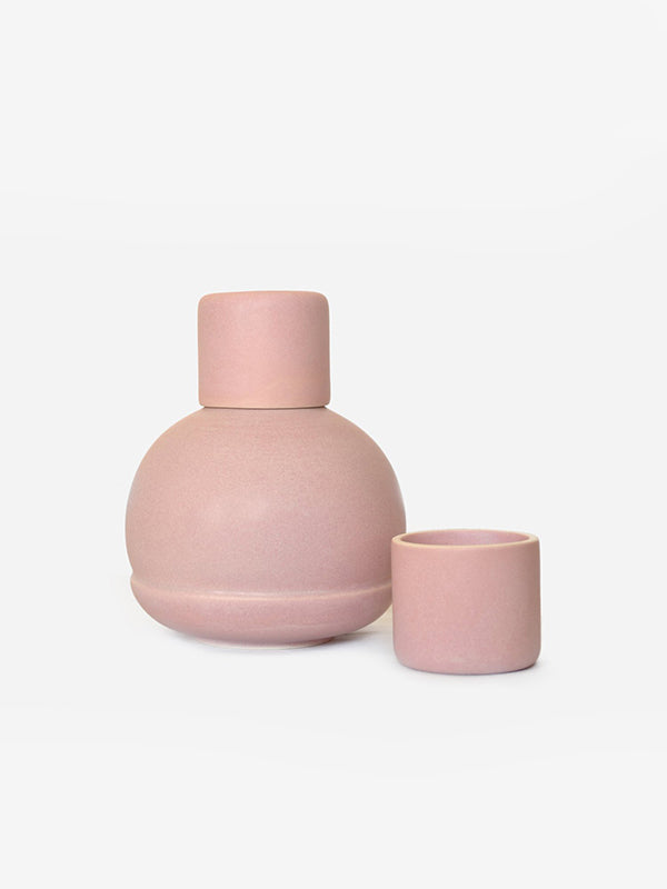 Pink Carafe with 2 Cups