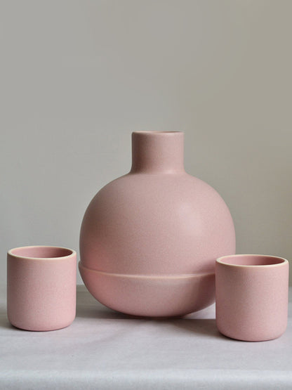 Pink Carafe with 2 Cups