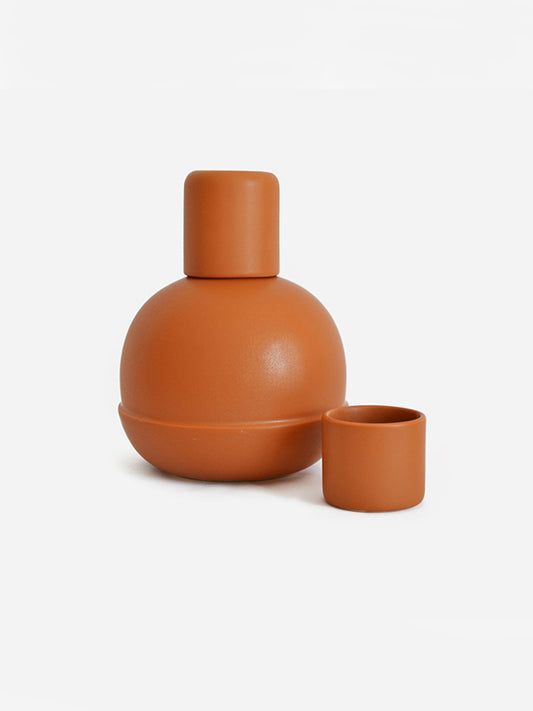 Terracotta Carafe with 2 Cups