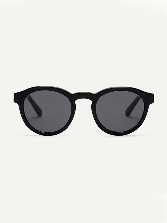 Lich Black Circular Sunglasses