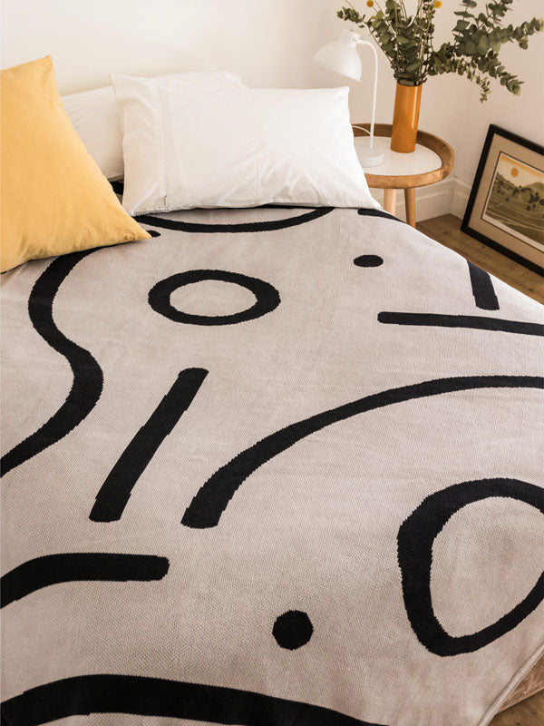 City Shapes Cotton Blanket / Throw