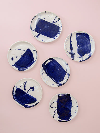 Blue Splash Ceramic Side Plate