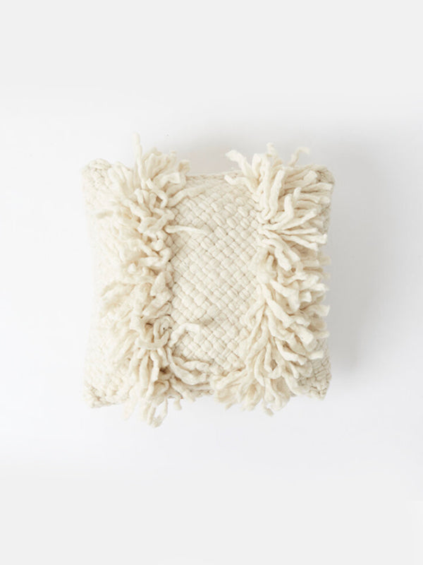 Puna Cushion With Fringes, Natural