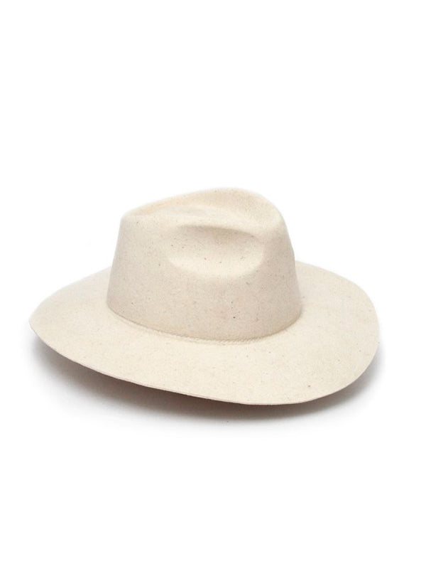 Andino Wool Fedora Hat, Off White