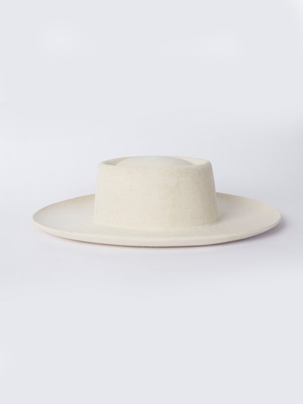 Puna Wool Panama Hat, Off White