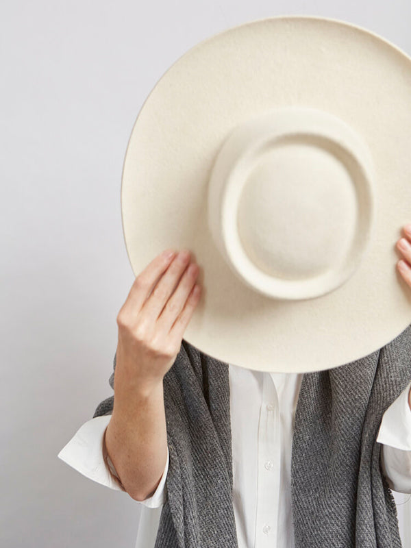 Puna Wool Panama Hat, Off White