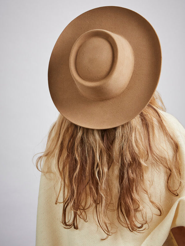 Puna Wool Panama Hat, Warm Cafe