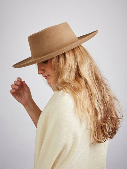 Puna Wool Panama Hat, Warm Cafe