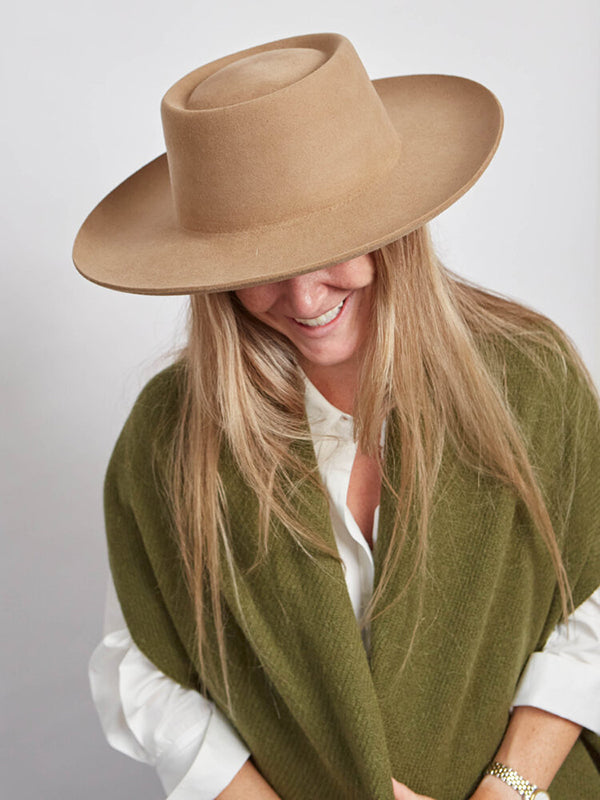 Puna Wool Panama Hat, Warm Cafe