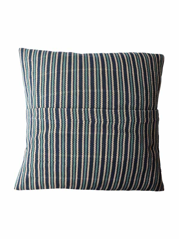 artisan blue and white cushion