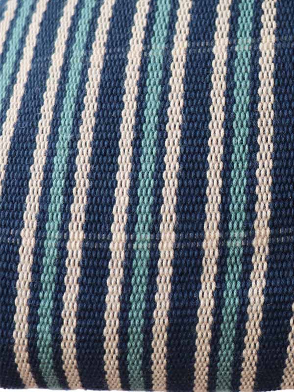 navy, light blue and white handwoven cotton soft furnishings