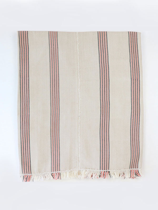 Koo Koo Throw in White with Pink