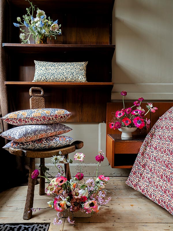 sustainable floral cushions