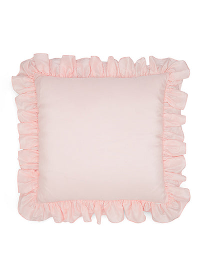 light pink ruffle cushion