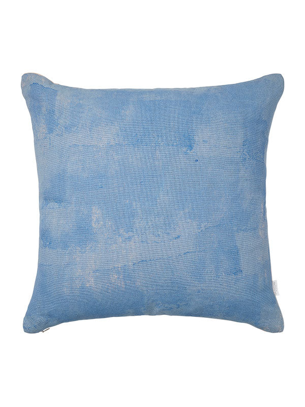 organic linen blue cushion backing