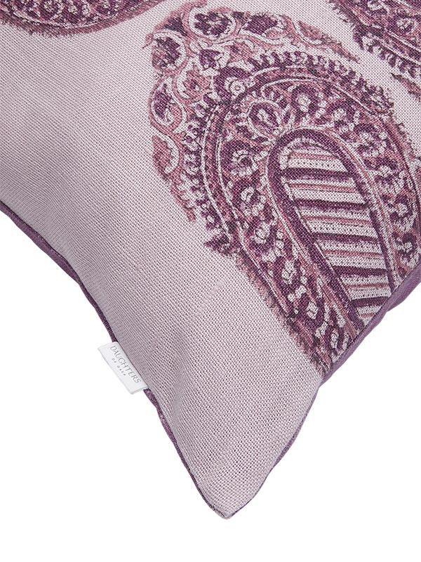 purple printed organic cushion