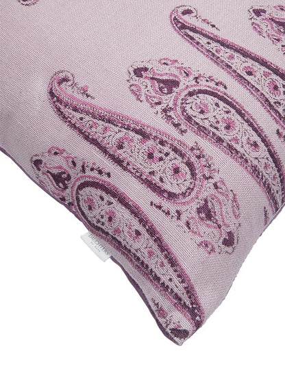 Indian hand block printed purple cushion