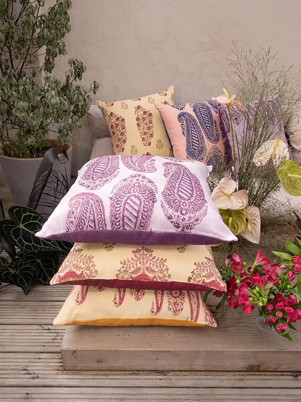 traditional hand block printed Indian cushions